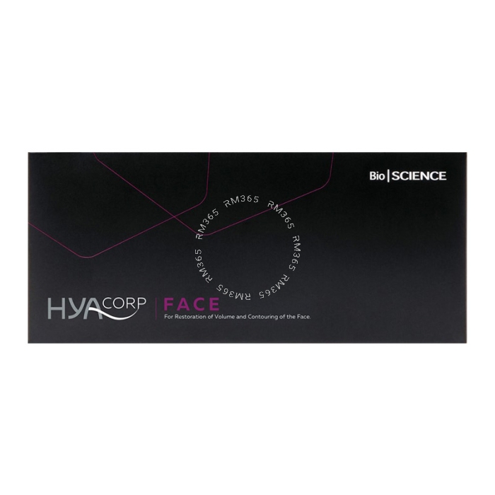 HYAcorp Face is an absorbable skin implant produced from a hyaluronic acid of non-animal origin. HYAcorp Face is indicated for the restoration of facial volume and contour by replacing lost hyaluronic acid in the skin. Use HYAcorp Face for volume replacem