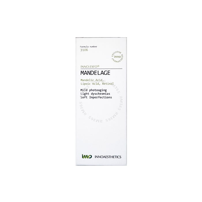 This multi-target Mandelic Acid peel is for the treatment of moderate skin aging, superficial pigmentations, and acne. Its actives renew the epidermis and evens skin tone. Moreover, the action of the MA helps to clear and control acne. 