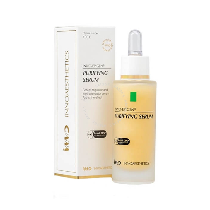 INNO-EPIGEN Purifying serum that effectively helps to control oily skin. It regulates sebum secretion and shrinks pores, providing an even and shine-free complexion.