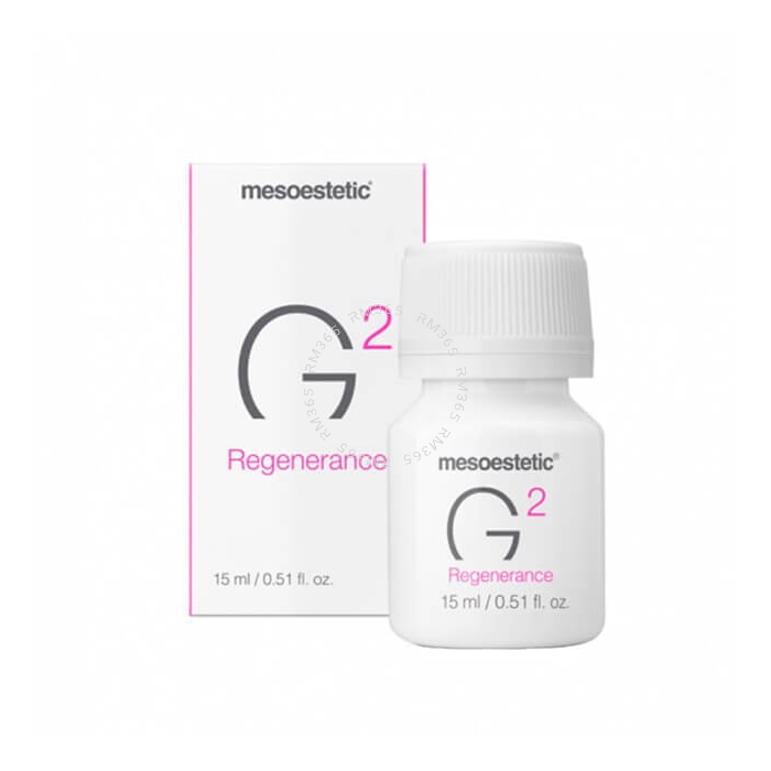 Mesoestetic Genesis G2 Regenerance is a single-dose booster with a high concentration of low-molecular weight active ingredients that activate and accelerate skin repair mechanisms. 