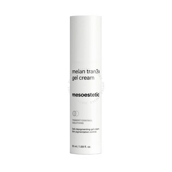 Mesoestetic Melan Tran3x Daily Depigmenting Gel Cream is the ultimate depigmenting treatment and incredible results can be achieved when used in combination with Mesoestetic Melan Tran3x Intensive Depigmenting Concentrate. 