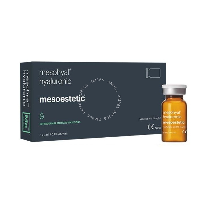 Mesoestetic Mesohyal Hyaluronic is a non-animal origin gel solution. It is non-cross-linked hyaluronic acid, obtained by bio-fermentation, and enhances the moisturisation of one’s skin. It is perfect for filling fine and superficial wrinkles.