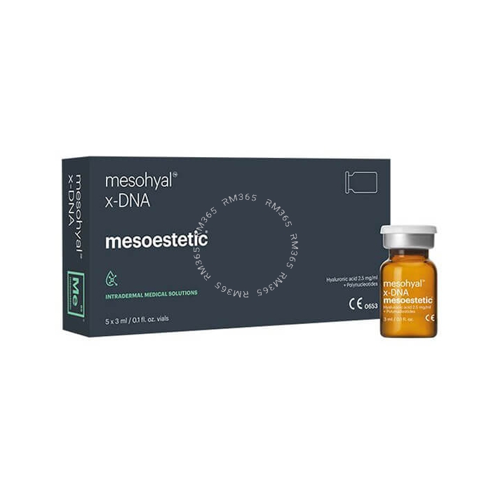 Mesohyal X-DNA is a new solution from the mesohyal line, which stimulates the regeneration of the skin. The product contains a combination of polymerized deoxyribonucleotide sodium low based on hyaluronic acid (HP sodium DNA).