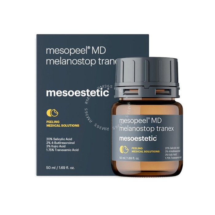 Mesoestetic Mesopeel MD Melanostop Tranex - Depigmenting peel that acts by regulating melanogenesis and eliminates the melanin present in epidermal cells, which is responsible for visible pigmentation.