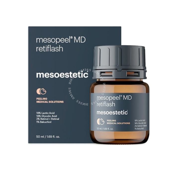 Mesoestetic Mesopeel MD Retiflash - Provides an immediate glow effect. Revitalises the tone and provides luminosity, attenuating imperfections.