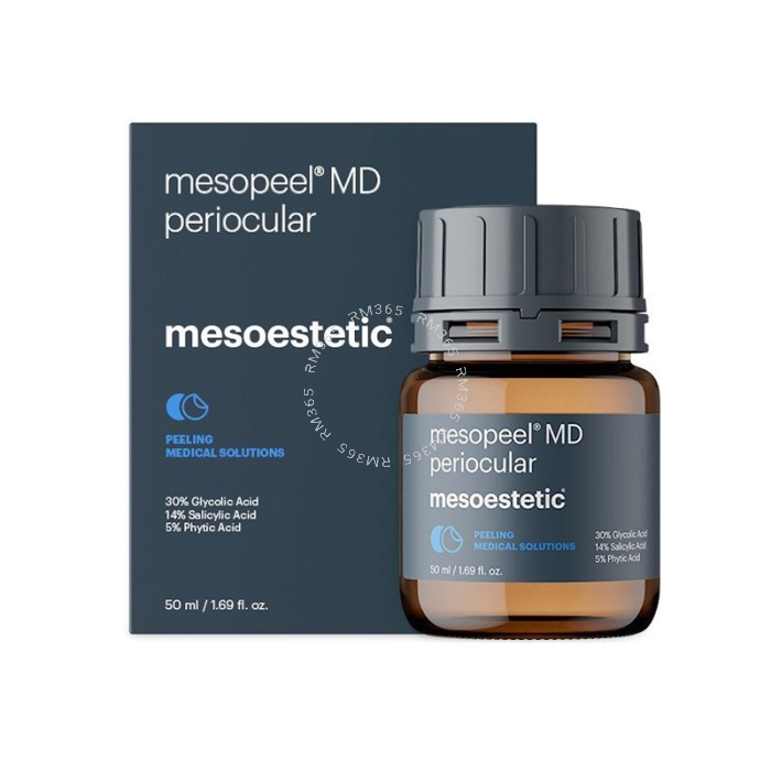 Mesoestetic Mesopeel MD Periocular - Antiaging peel indicated to treat signs of aging in the periocular area. Attenuates wrinkles and expression lines and improves under-eye circles.

