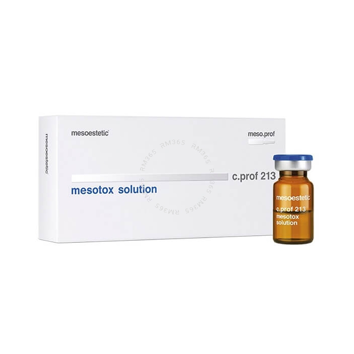 Mesoestetic C.Prof 213 mesotox solution acts dually on expression lines, reducing the existing ones and preventing the appearance of new ones.