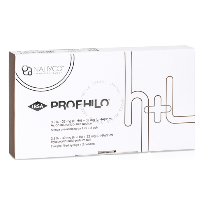 Profhilo H+L is developed by using the NAHYCO Hybrid Technology that combines innovation and complete safety with the production of stabilized hybrid hyaluronic acid cooperative complexes formed through a patented thermal process.