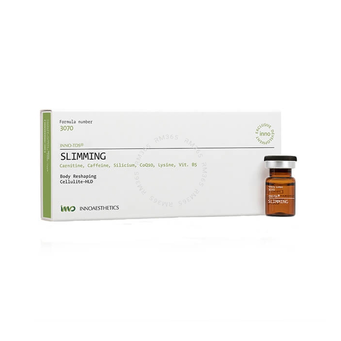 INNO-TDS Slimming is a lipolytic agent that reduces the appearance of cellulite. Works to reduce cellulite and smooth the skin whilst visibly improving the appearance of orange peel skin.