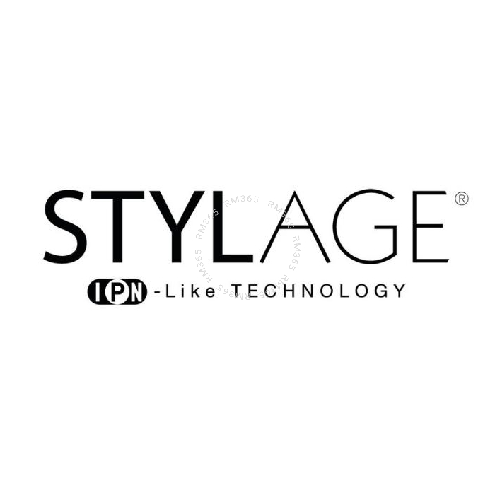 The Stylage products consist of innovative monophasic gels consisting of cross-linked hyaluronic acid (patented IPN-Like technology) and a natural antioxidant to reduce the visual effects of ageing. They can be used for filling and smoothing wrinkles, nat