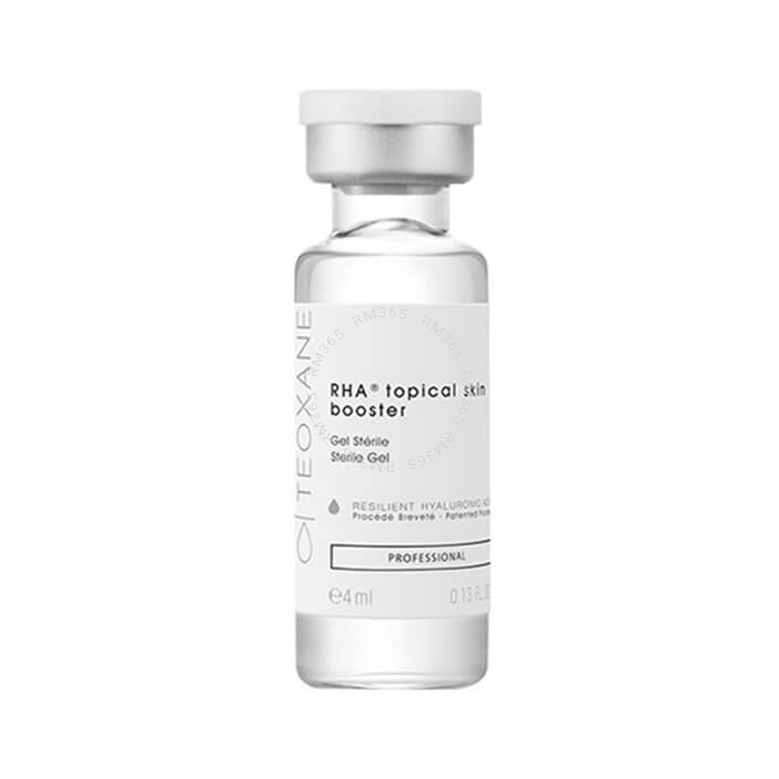 Teoaxne RHA Topical Skin Booster is a Teoxane Cosmeceutical product for professional use only and designed to enhance aesthetic procedure results. 