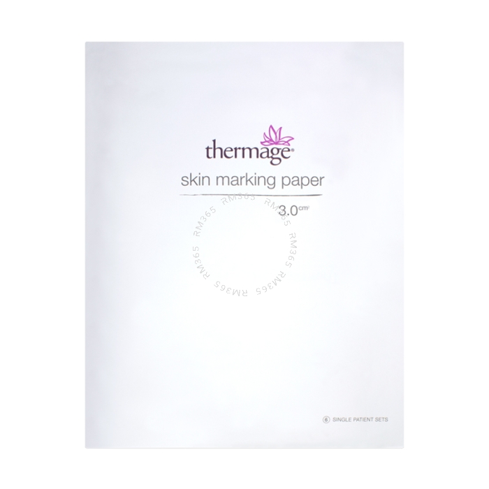 Thermage Skin Marking Paper 3.0cm2 is used to delineate a specific treatment area to avoid overlapped or missed treatments in Thermage CPT treatments. 