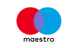 Maestro logo indicating accepted payment methods